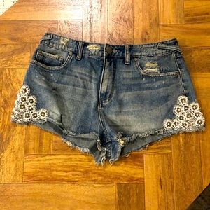 Free People Embellished Shorts Size 29